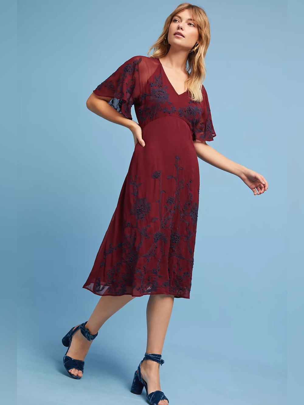 Francoise Embroidered Dress by Maeve for Anthropologie 16